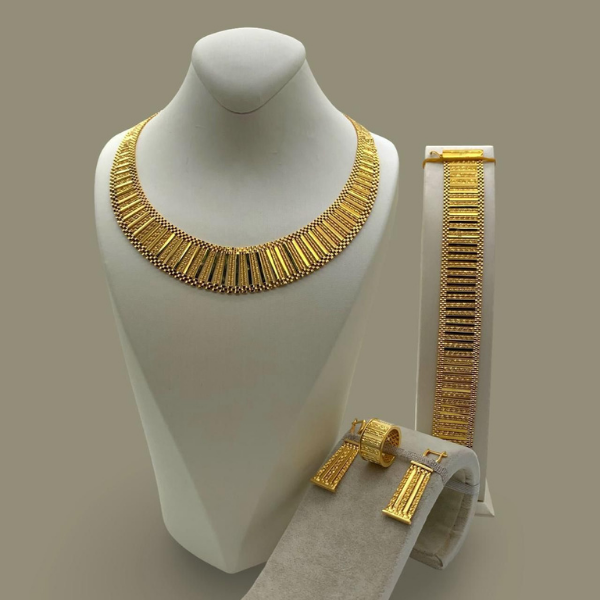 Cleopatra Rolex Takı Seti - Özel Tasarım 22 Ayar Altın Kaplama Gümüş 2